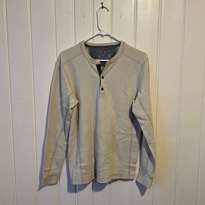 Mens Eddie Bauer Long Sleeve Thermal Waffle Henley Medium